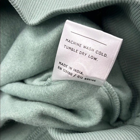 NEW PACT S 100% Organic Cotton Green Herbs Graphic Slouchy Sweatshirt Crew Women - Picture 10 of 11